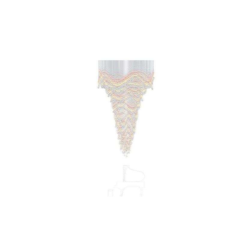 Pearl Curtain Crystal LED Chandelier – Modern Designer Hanging Light