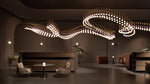 Pearl Curtain Crystal LED Chandelier – Modern Designer Hanging Light