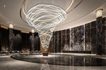 Pearl Curtain Crystal LED Chandelier – Modern Designer Hanging Light