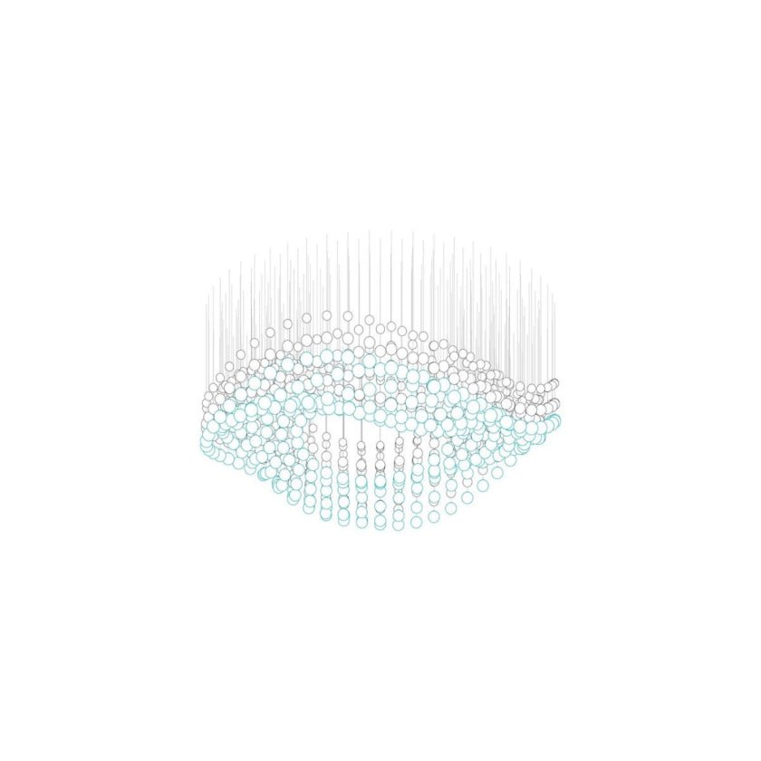 Pearl Curtain Crystal LED Chandelier – Modern Designer Hanging Light