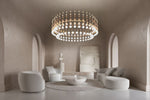 Pearl Curtain Crystal LED Chandelier – Modern Designer Hanging Light
