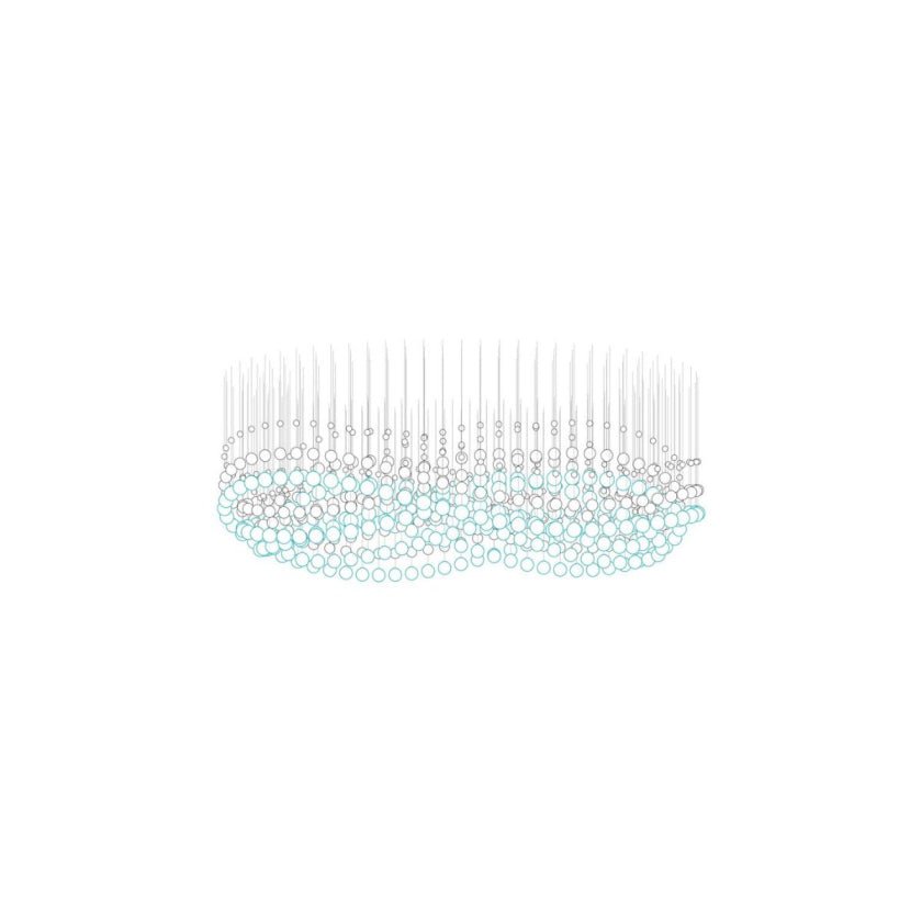 Pearl Curtain Crystal LED Chandelier – Modern Designer Hanging Light