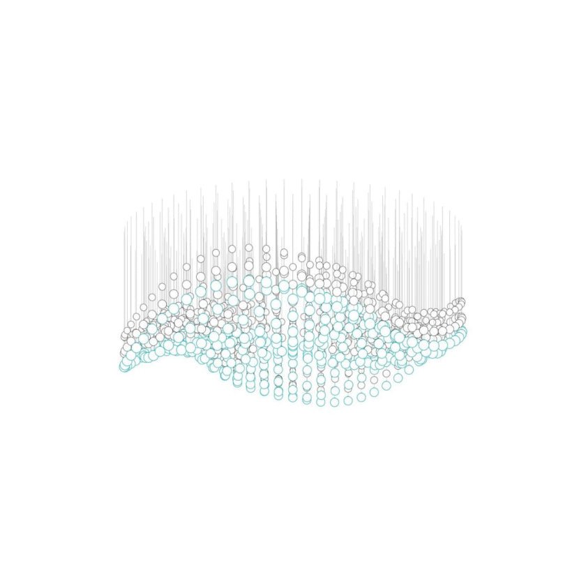 Pearl Curtain Crystal LED Chandelier – Modern Designer Hanging Light