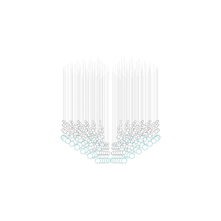 Pearl Curtain Crystal LED Chandelier – Modern Designer Hanging Light