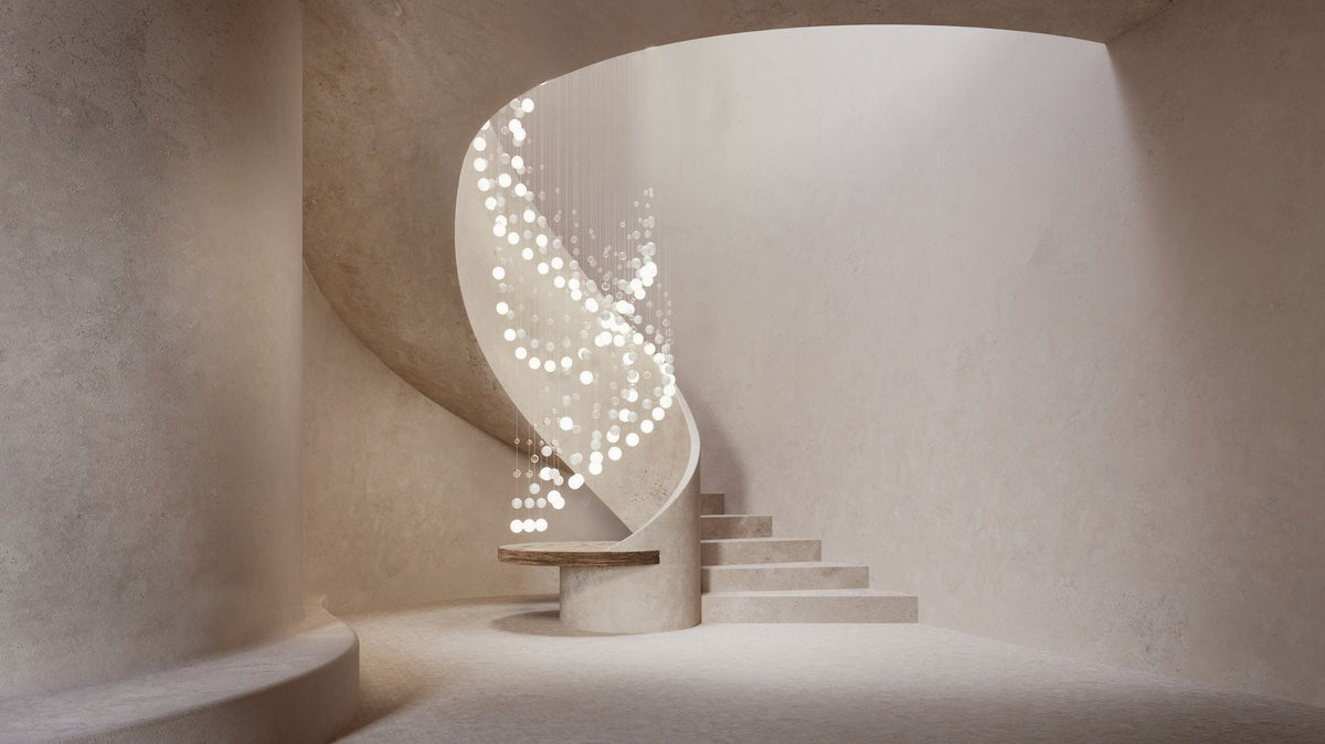 Pearl Curtain Crystal LED Chandelier – Modern Designer Hanging Light