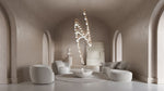 Pearl Curtain Crystal LED Chandelier – Modern Designer Hanging Light