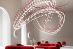 Pearl Curtain Crystal LED Chandelier – Modern Designer Hanging Light