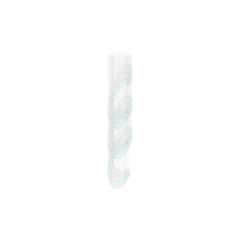 Pearl Curtain Crystal LED Chandelier – Modern Designer Hanging Light