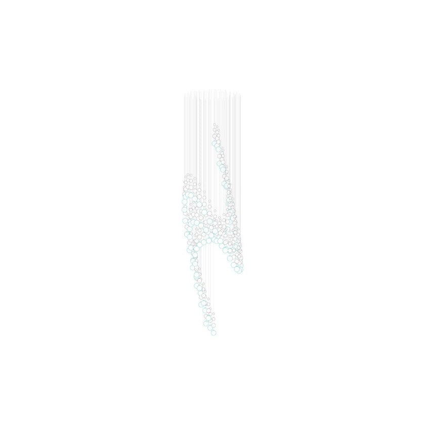 Pearl Curtain Crystal LED Chandelier – Modern Designer Hanging Light