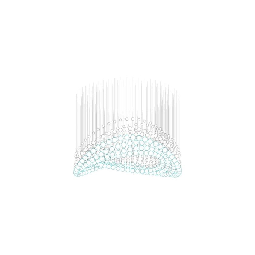 Pearl Curtain Crystal LED Chandelier – Modern Designer Hanging Light