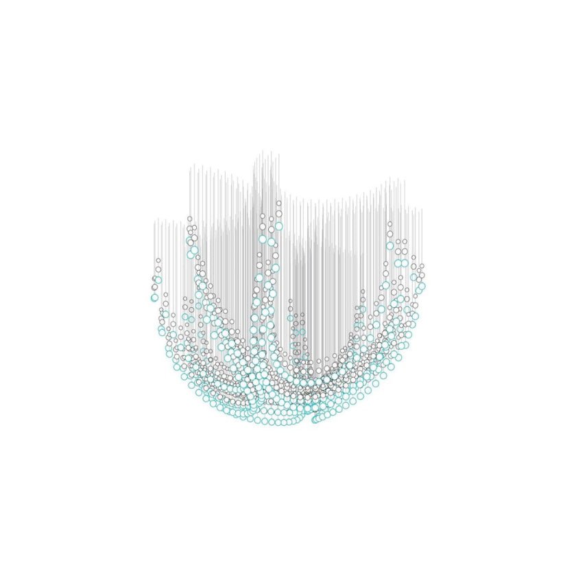 Pearl Curtain Crystal LED Chandelier – Modern Designer Hanging Light