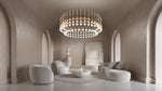 Pearl Curtain Crystal LED Chandelier – Modern Designer Hanging Light