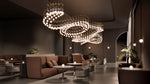 Pearl Curtain Crystal LED Chandelier – Modern Designer Hanging Light