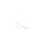 Pearl Drop Modern Glass Chandelier for Dining Room and Living Room