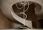 Pearl Drop Modern Glass Chandelier for Dining Room and Living Room