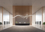 Pearl Drop Modern Glass Chandelier for Dining Room and Living Room