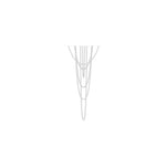 Pearl Drop Modern Glass Chandelier for Dining Room and Living Room