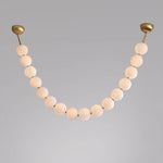 Pearl Necklace Acrylic Ball Chandelier, Modern Gold LED Pendant Light