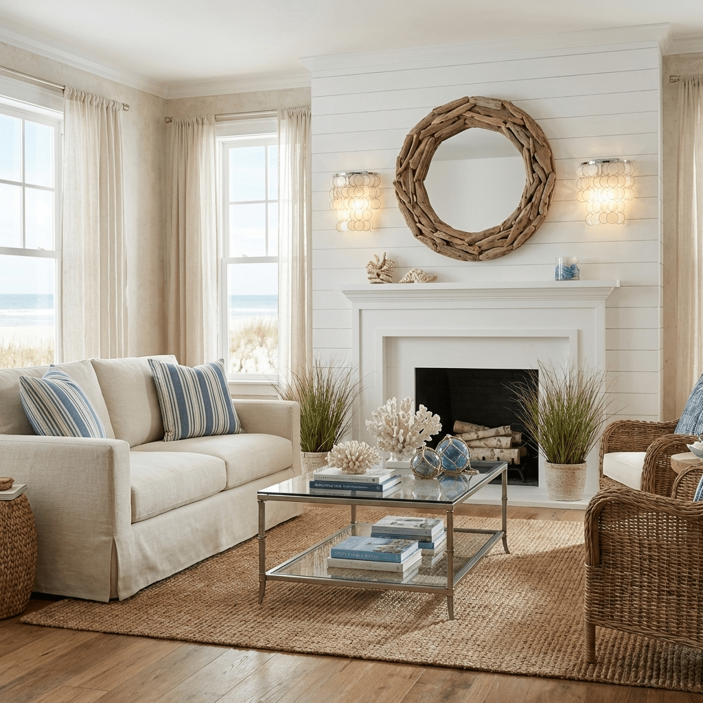 Pearl Shell Wall Sconce – Natural Layered Shell Wall Light for Bedroom, Living Room & Hallway