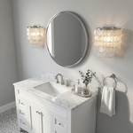 Pearl Shell Wall Sconce – Natural Layered Shell Wall Light for Bedroom, Living Room & Hallway