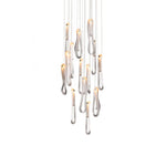 Pearlescent Glass Filament Chandelier – Modern Designer Pendant Light