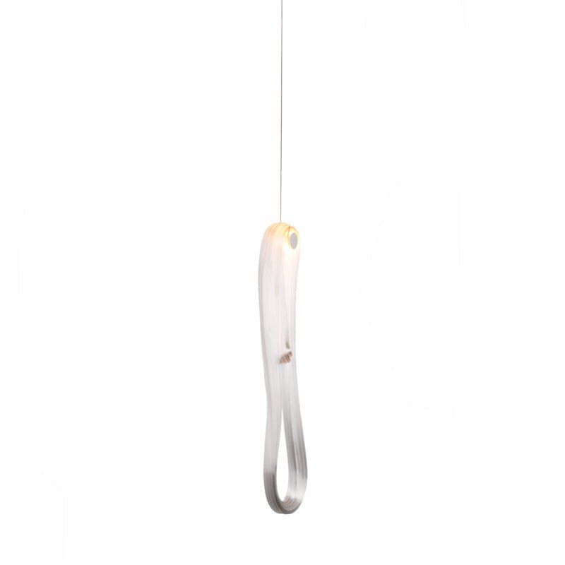 Pearlescent Glass Filament Chandelier – Modern Designer Pendant Light