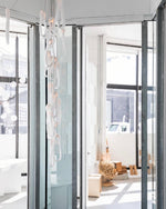 Pearlescent Glass Filament Chandelier – Modern Designer Pendant Light