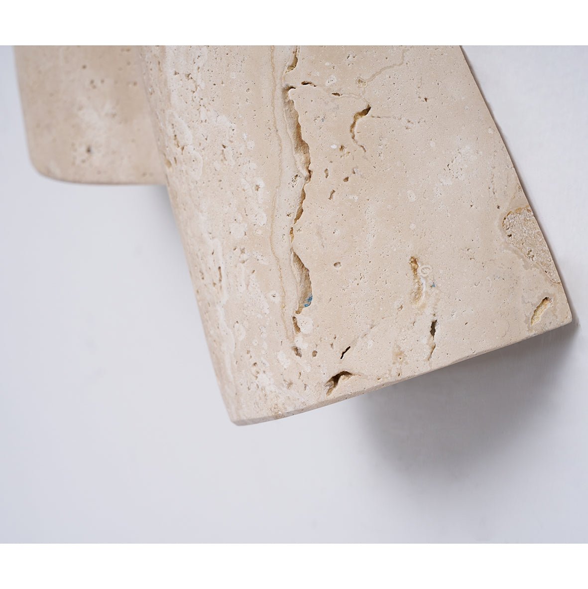 Velo Draped Stone Wall Sconce in Natural Travertine