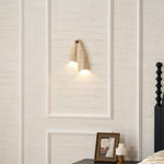 Velo Draped Stone Wall Sconce in Natural Travertine