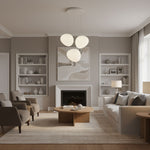 Pebble Glow LED Pendant Light – Sculptural Glass Chandelier for Dining & Living