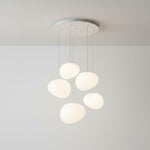 Pebble Glow LED Pendant Light – Sculptural Glass Chandelier for Dining & Living