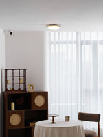 Pebble Flush Mount Ceiling Light with Walnut Grain Finish
