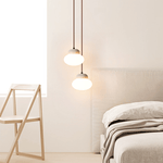 Pebble Sphere Travertine Pendant Light – Organic Modern Hanging Lamp
