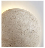Pebble Stone Wall Sconce in Yellow Travertine | Organic Modern LED Wall Light