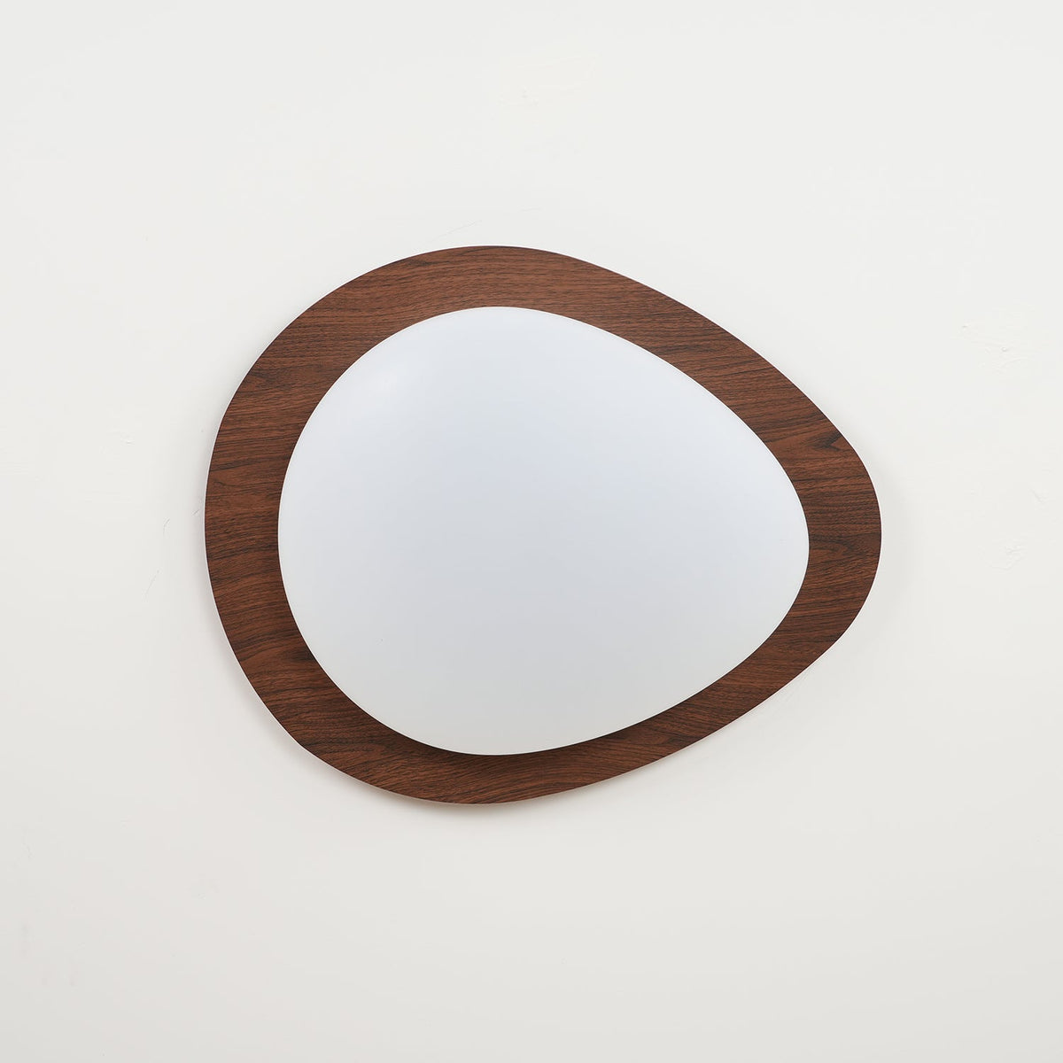 Pebble Flush Mount Ceiling Light with Walnut Grain Finish