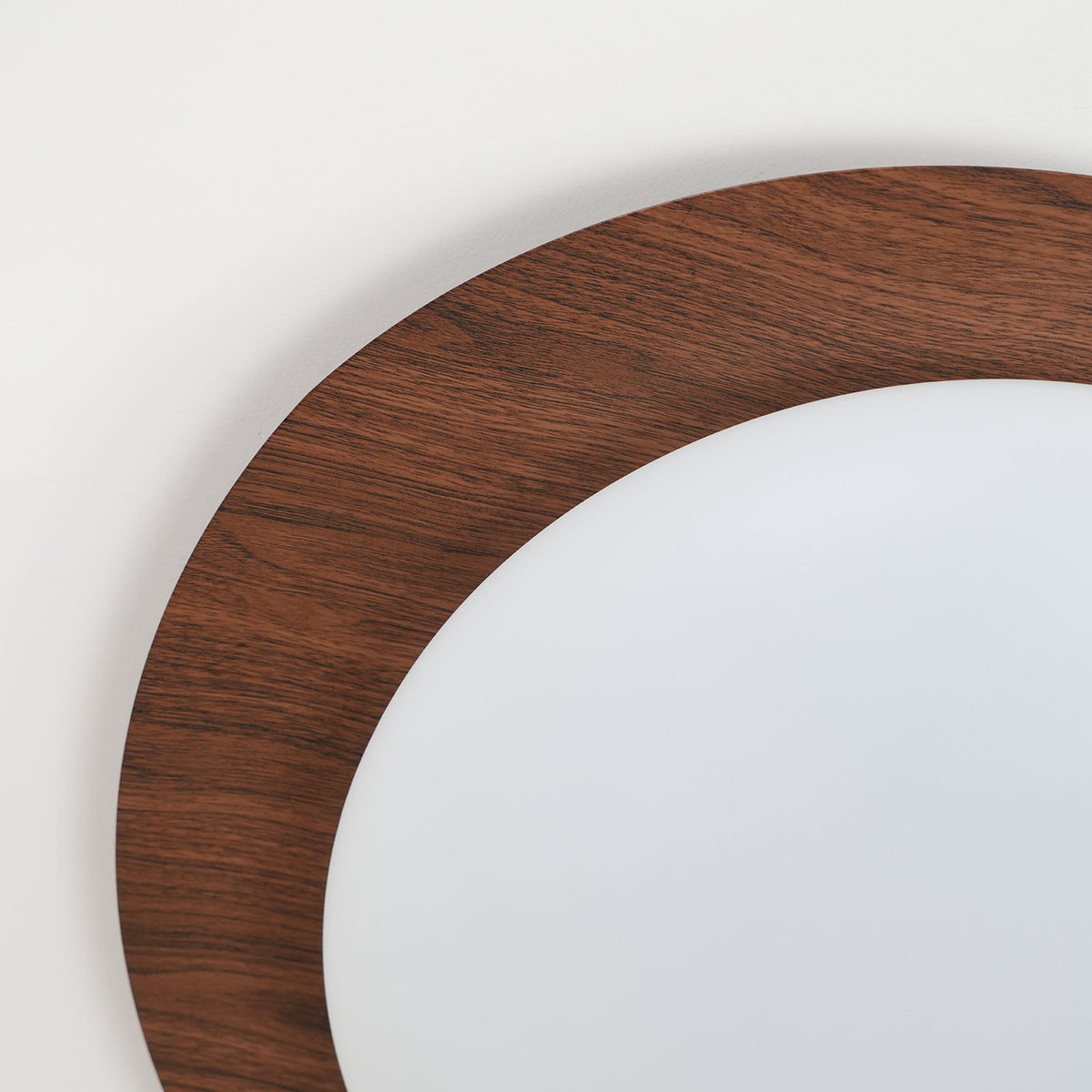 Pebble Flush Mount Ceiling Light with Walnut Grain Finish