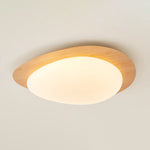 Pebble Flush Mount Ceiling Light with Walnut Grain Finish