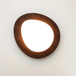 Pebble Flush Mount Ceiling Light with Walnut Grain Finish