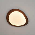 Pebble Flush Mount Ceiling Light with Walnut Grain Finish