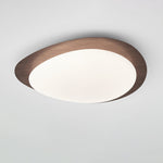 Pebble Flush Mount Ceiling Light with Walnut Grain Finish
