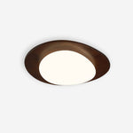 Pebble Walnut Wood LED Flush Mount Ceiling Light for Modern Interiors