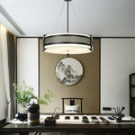 Pedesina Modern Black Mesh LED Chandelier for Dining Room