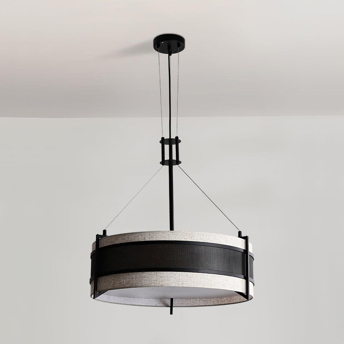 Pedesina Modern Black Mesh LED Chandelier for Dining Room