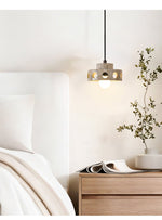 Perfora Travertine Pendant Light – Sculptural Stone Halo for Modern Interiors