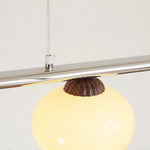 Persimmon Glass Chandelier for Dining Room, Modern Designer Pendant Light