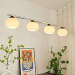 Persimmon Glass Chandelier for Dining Room, Modern Designer Pendant Light