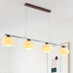 Persimmon Glass Chandelier for Dining Room, Modern Designer Pendant Light