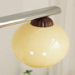 Persimmon Glass Chandelier for Dining Room, Modern Designer Pendant Light
