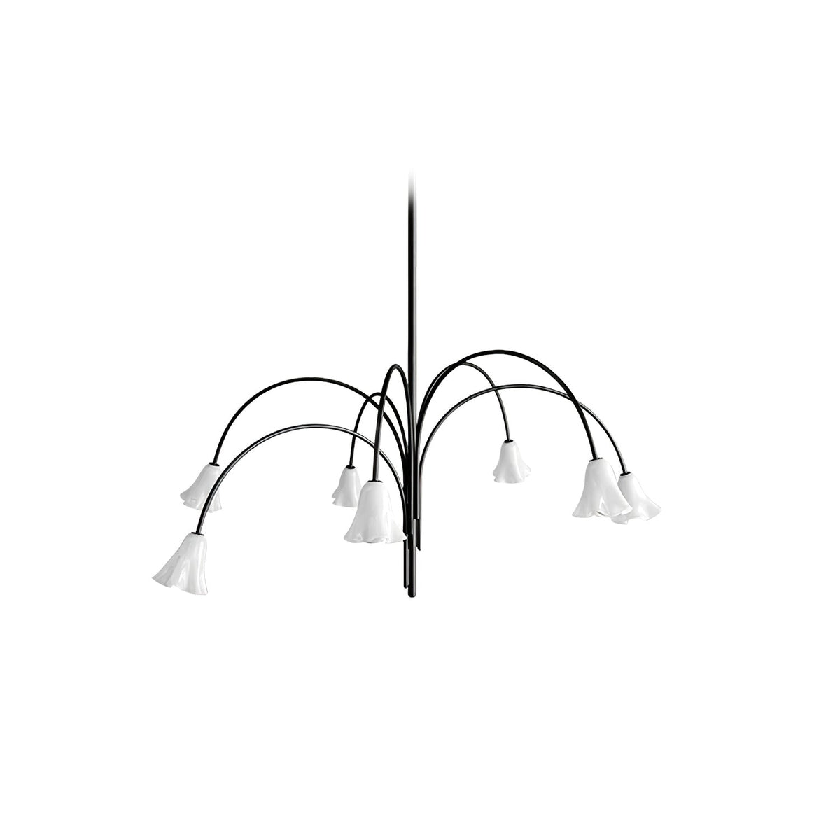 Petalia Blossom Chandelier – Floral Glass Pendant Light for Dining Room and Living Room