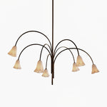 Petalia Blossom Chandelier – Floral Glass Pendant Light for Dining Room and Living Room